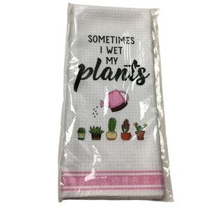 Sometimes I Wet My Plants Kitchen Dish Towel Cactus Plant Lady Funny Gift NEW